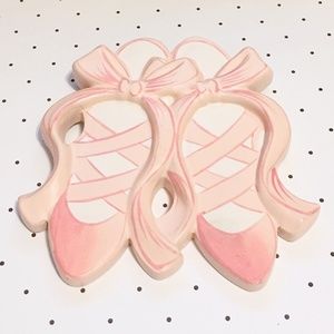 Vintage Pink Ballet Slippers Ballerina Wall Decor
